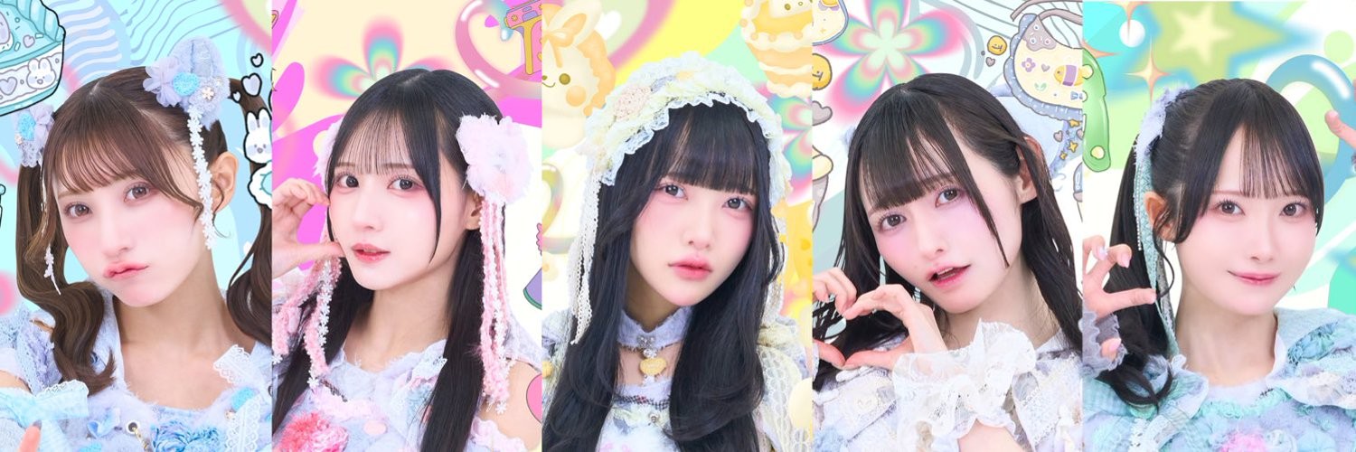 Merry BAD TUNE. 現5人体制の公式写真（久留あずさ・星島ゆい・柊木あいな・三倉みく・森乃ゆめは）